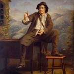 The wild rover takes a drink of whiskey