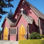 Victorian sanctuary of Calvary Episcopal Church in downtown Santa Cruz