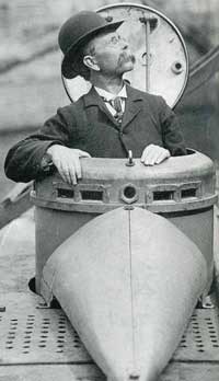 John Philip Holland in the USS Holland submarine