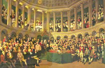 The Irish House of Commons 1780 by Francis Wheatley
