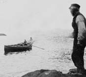 Elderly man reflecting on life in Galway Bay
