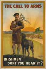 Recruitment poster - The call to arms, Irishmen don't you hear it